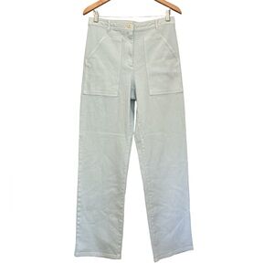 Wilfred Free Light Pastel Blue HighRise High Waisted Straight Leg Jeans Size 10